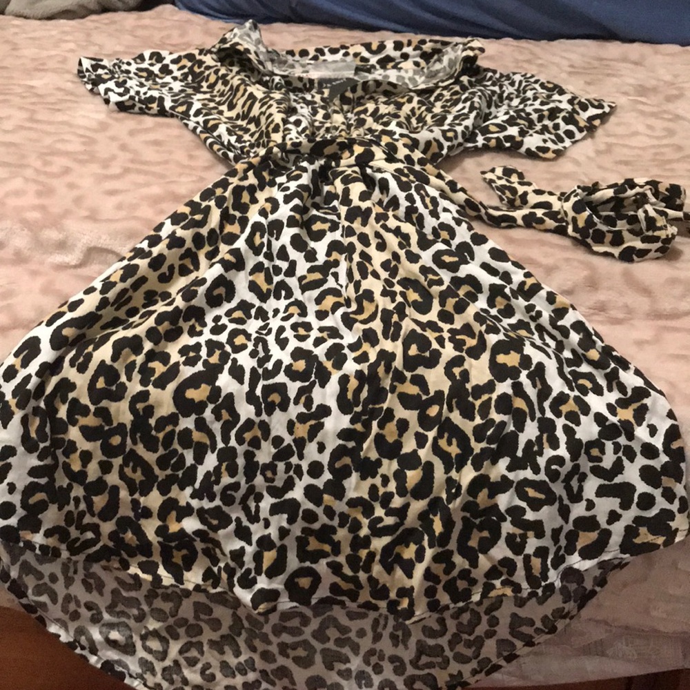 NWT cheetah print shirt dress